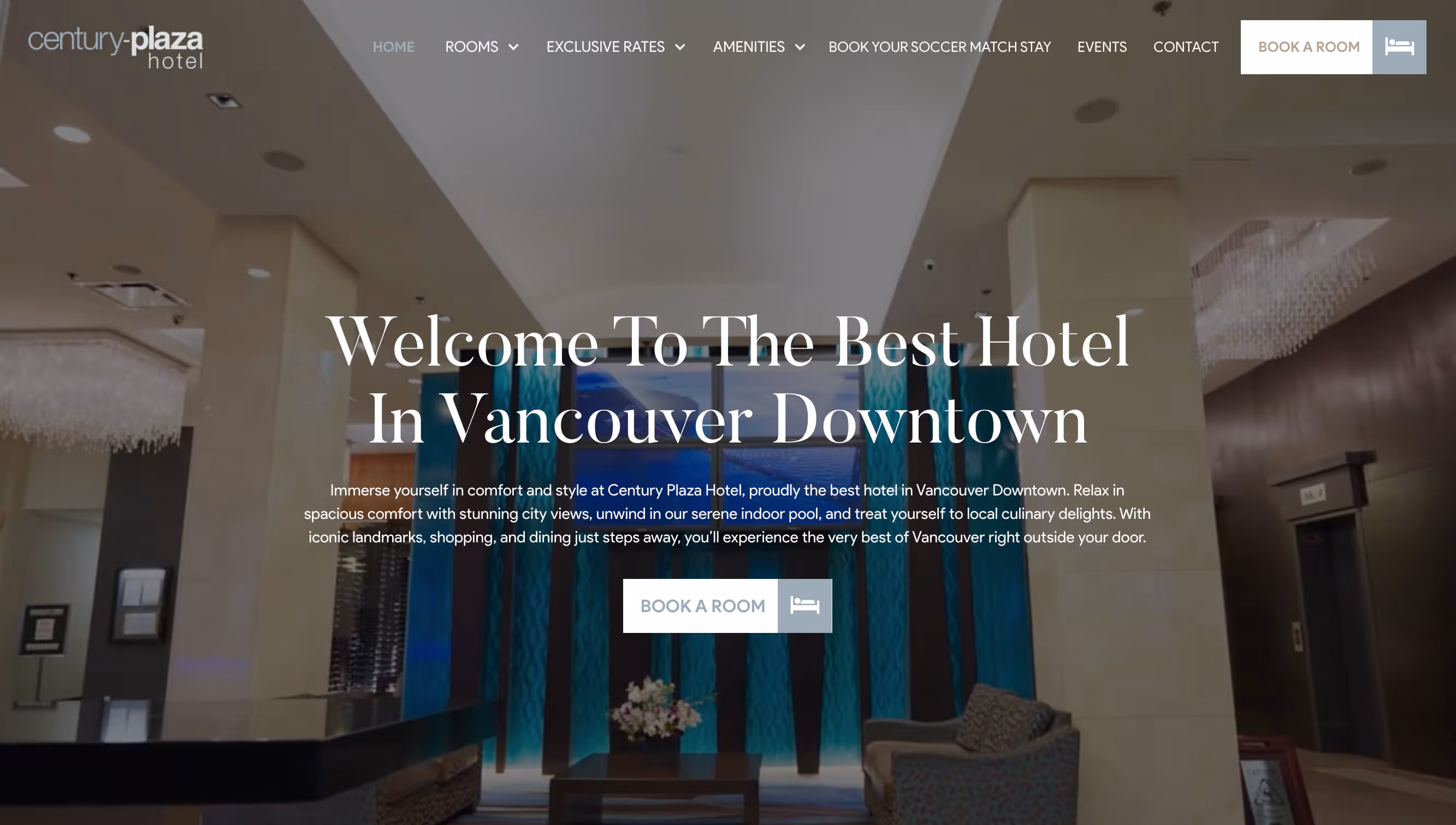 Century Plaza hotel website preview