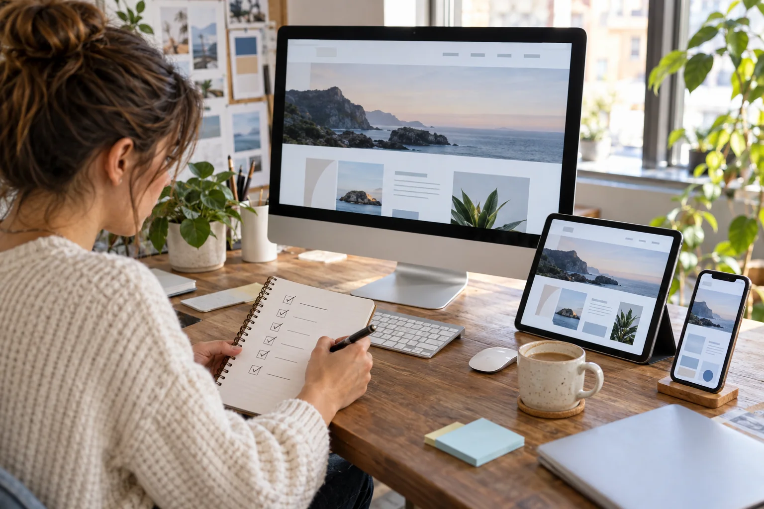 Responsive website checked on desktop tablet and phone before launch